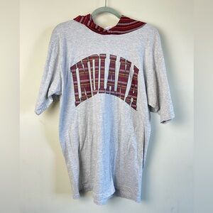 Gray Indiana Graphic Hoodie T-Shirt
